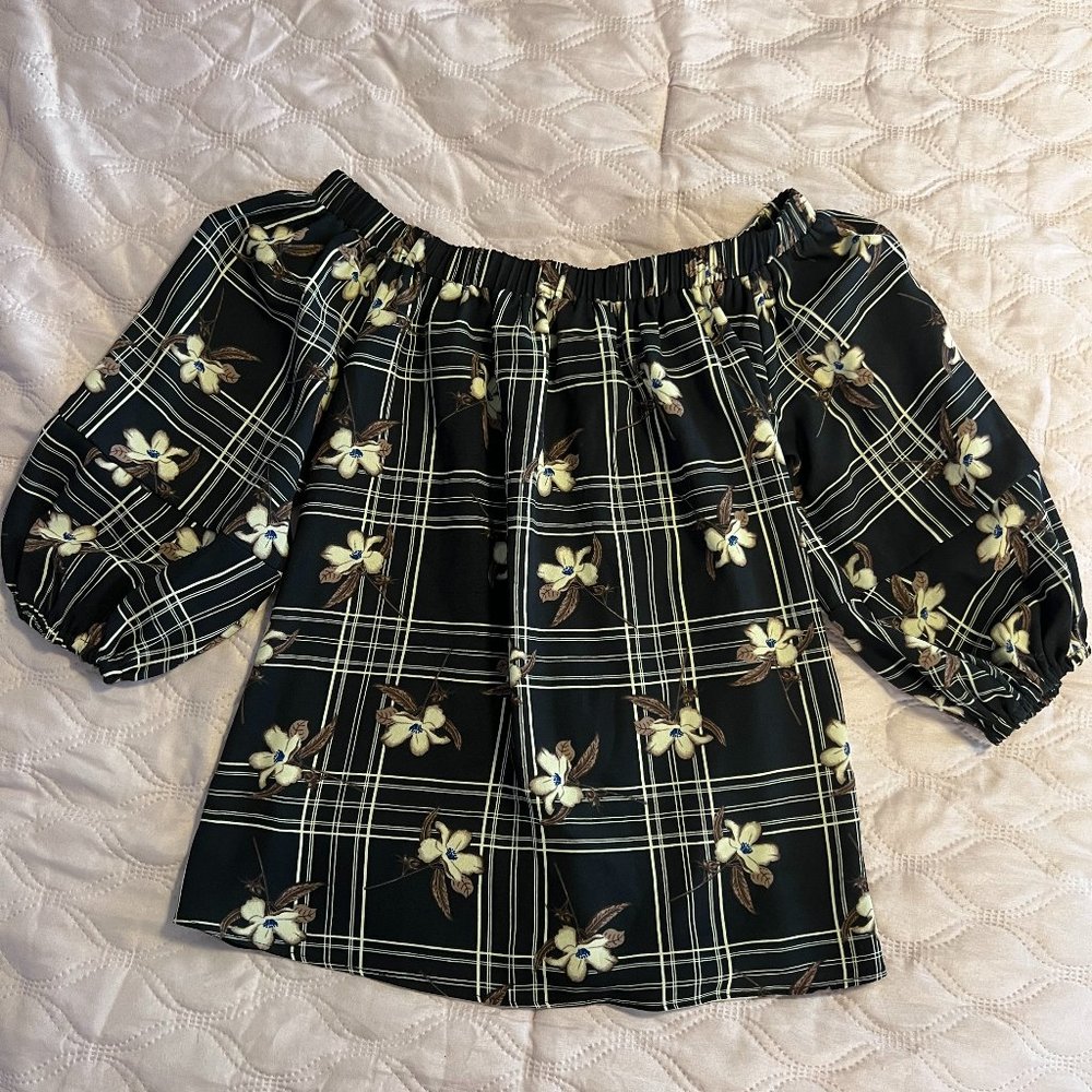 Black off-shoulder blouse